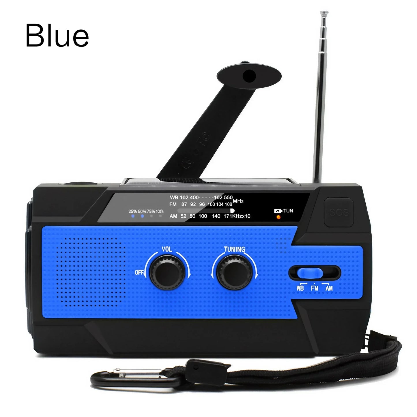Solar Hand Crank Emergency Radio (AM/FM, Flashlight)