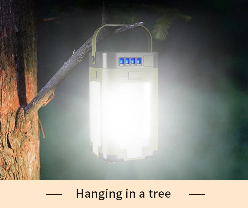 Solar Rechargeable Camping Light (Type-C + Power Bank)
