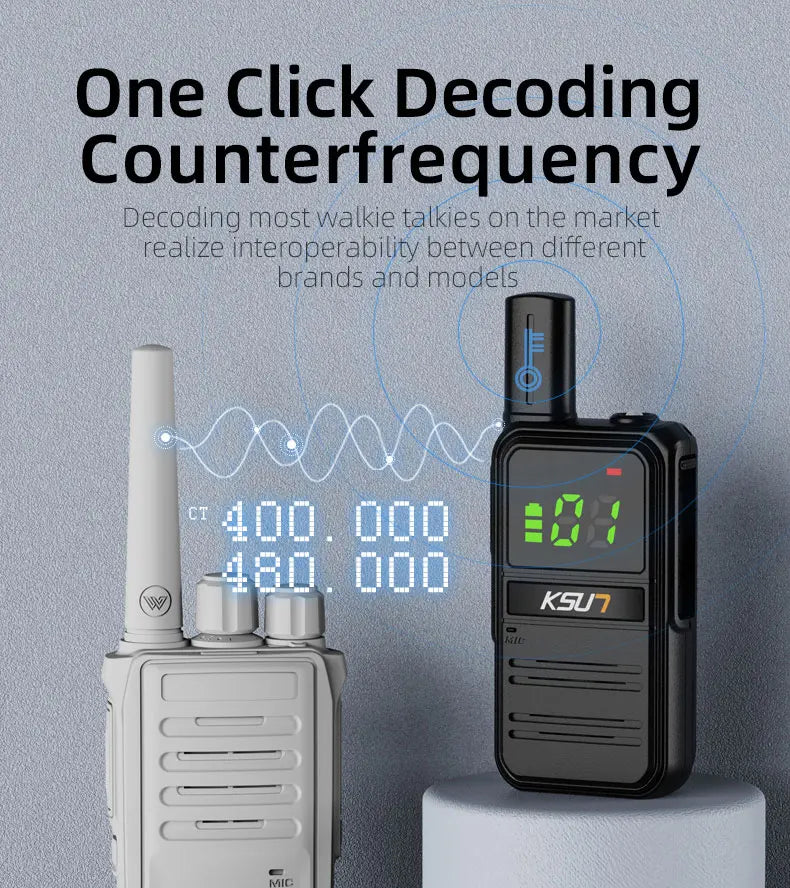 KSUN M3 Plus GMRS Two-Way Walkie Talkie (5W Long Range)
