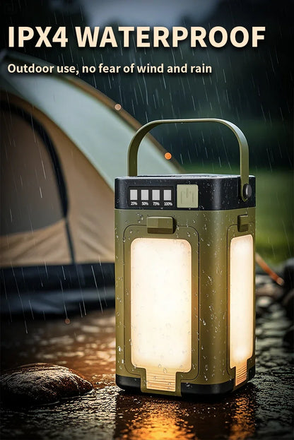 Solar Rechargeable Camping Light (Type-C + Power Bank)