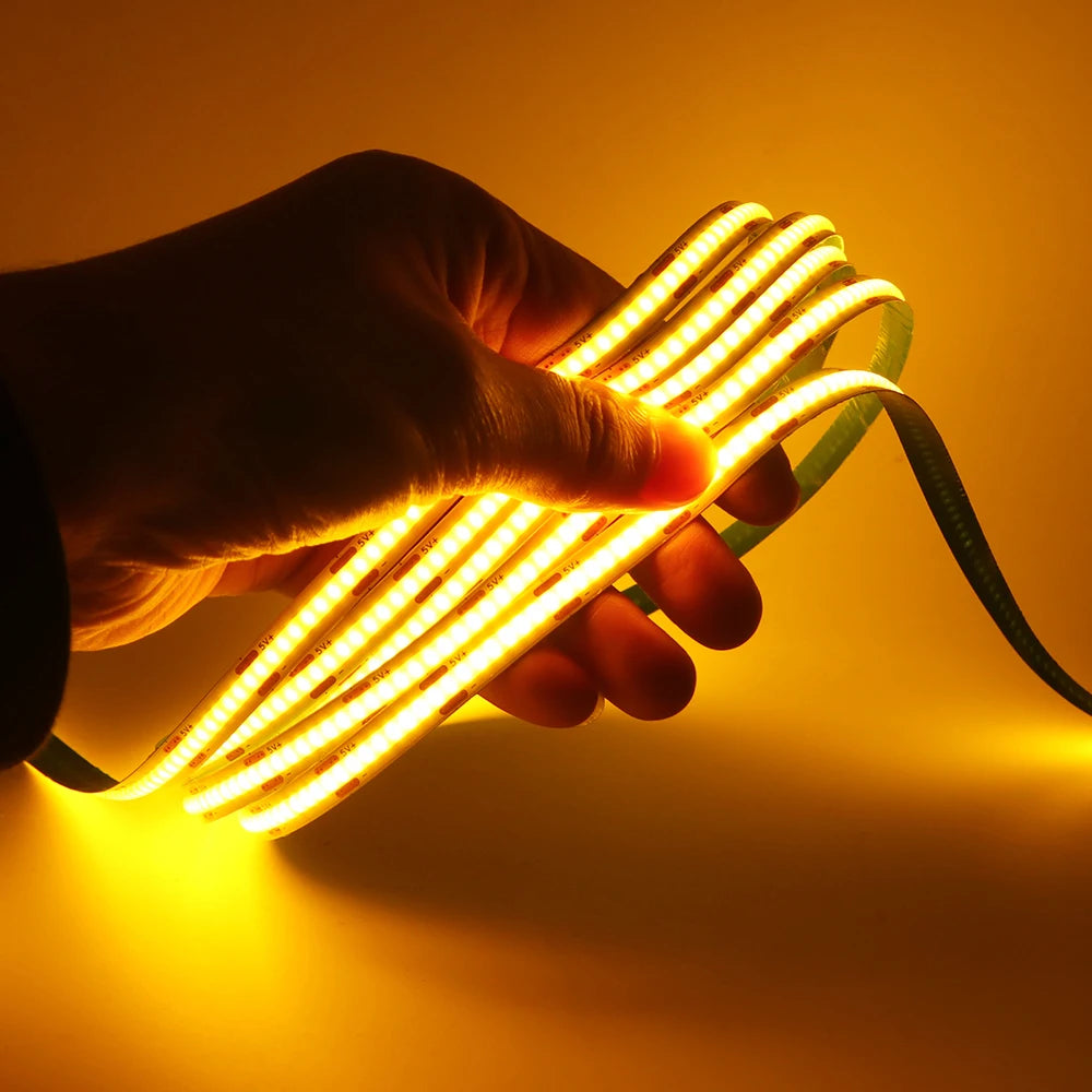 5V Motion Sensor COB LED Strip Light (USB Powered)