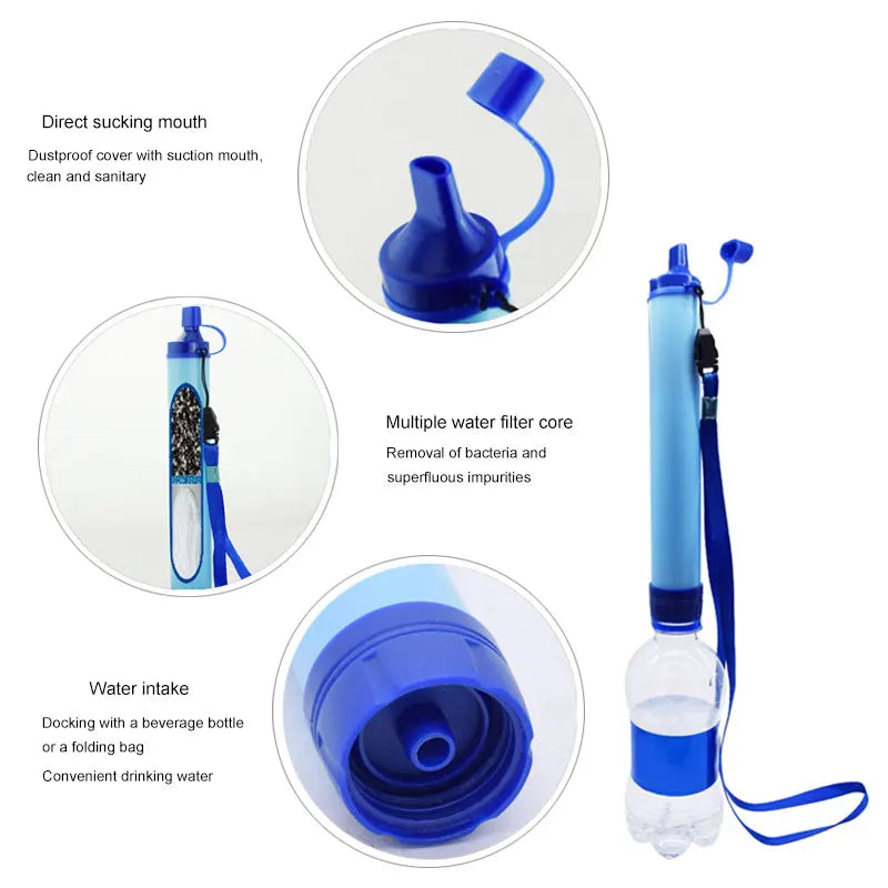 Portable Water Filter Straw (Survival & Emergency)