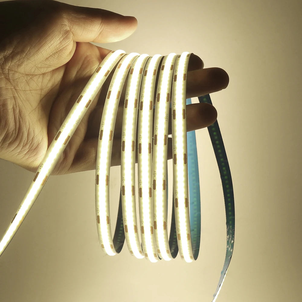 5V Motion Sensor COB LED Strip Light (USB Powered)