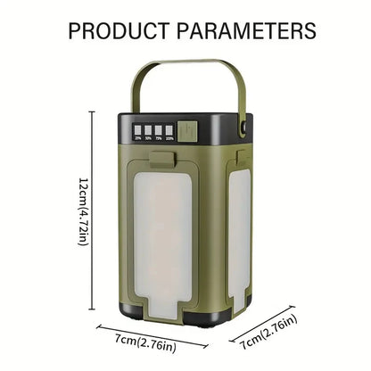 Solar Rechargeable Camping Light (Type-C + Power Bank)