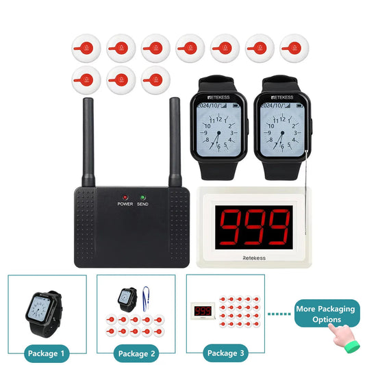 Retekess Wireless Caregiver Call System (Pager & SOS Alert)