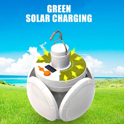 Solar LED Rechargeable Lantern (6 Modes, Power Bank)