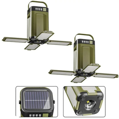 Solar Rechargeable Camping Light (Type-C + Power Bank)
