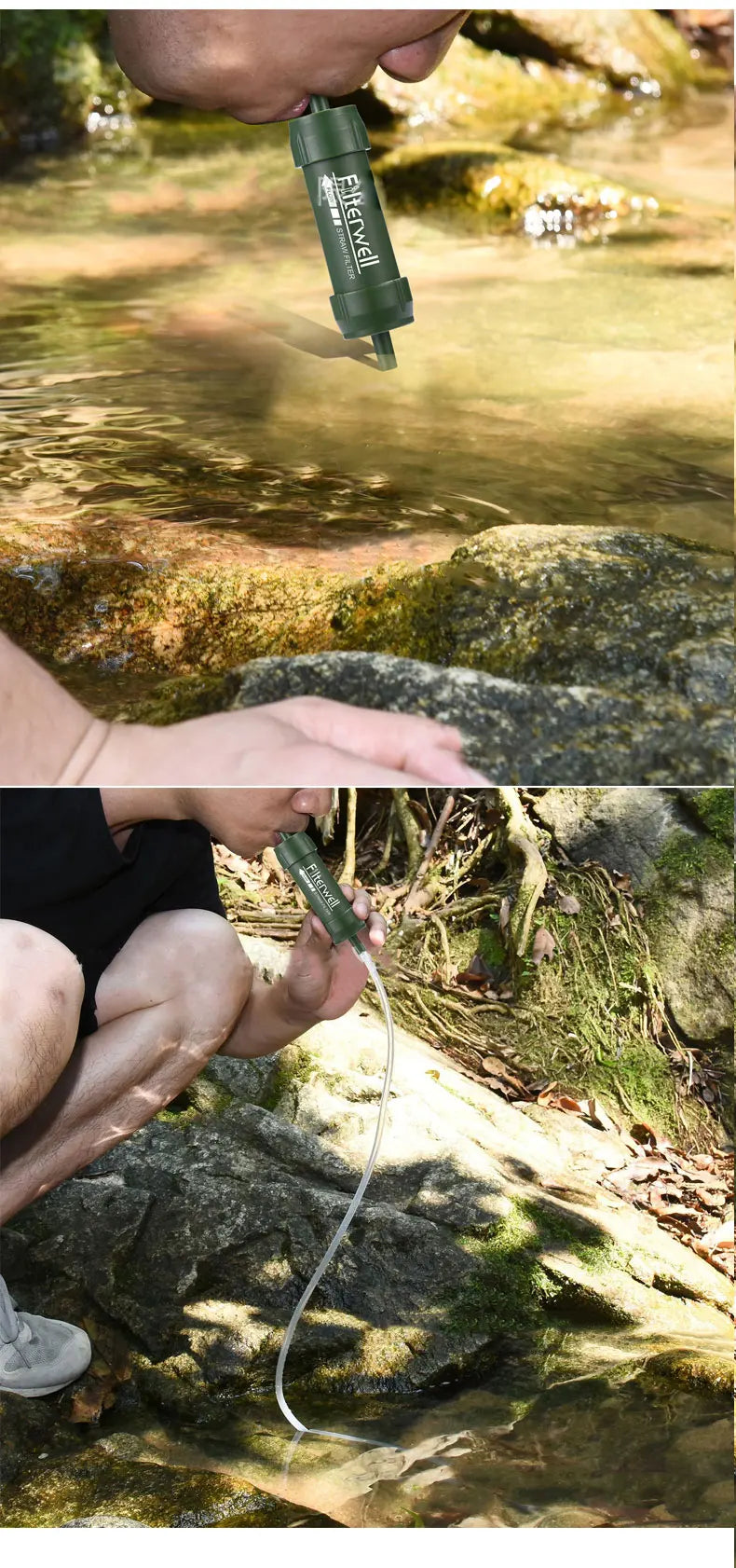 Portable Water Filter Straw (Survival & Emergency)