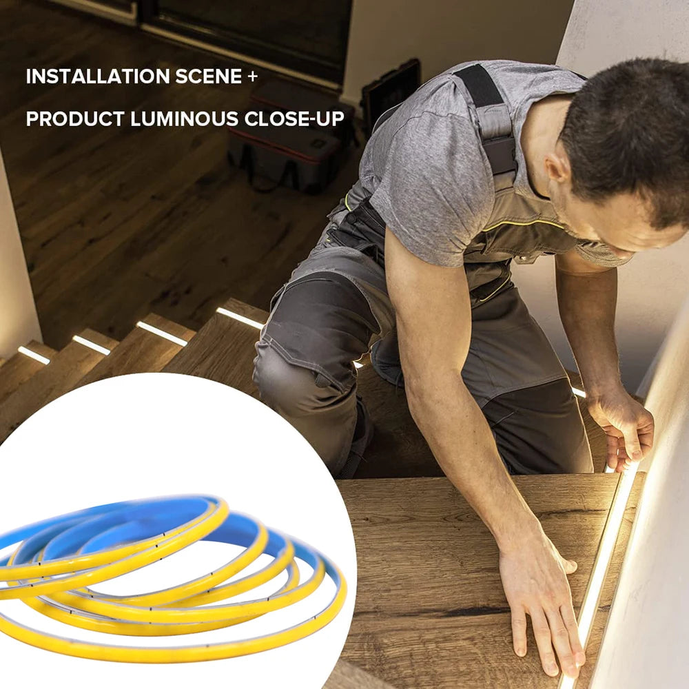 5V Motion Sensor COB LED Strip Light (USB Powered)