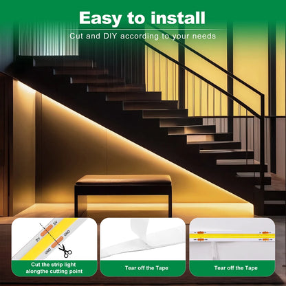 5V Motion Sensor COB LED Strip Light (USB Powered)