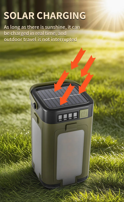 Solar Rechargeable Camping Light (Type-C + Power Bank)