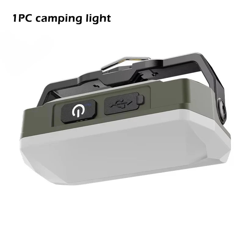 Solar Rechargeable Camping Light (Type-C + Power Bank)