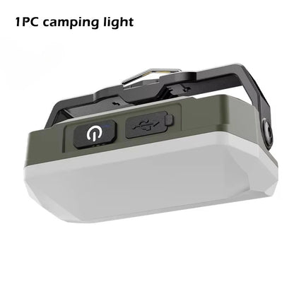 Solar Rechargeable Camping Light (Type-C + Power Bank)