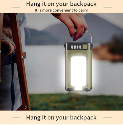 Solar Rechargeable Camping Light (Type-C + Power Bank)