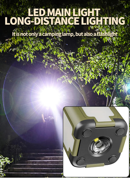 Solar Rechargeable Camping Light (Type-C + Power Bank)