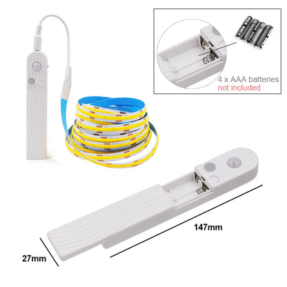 5V Motion Sensor COB LED Strip Light (USB Powered)