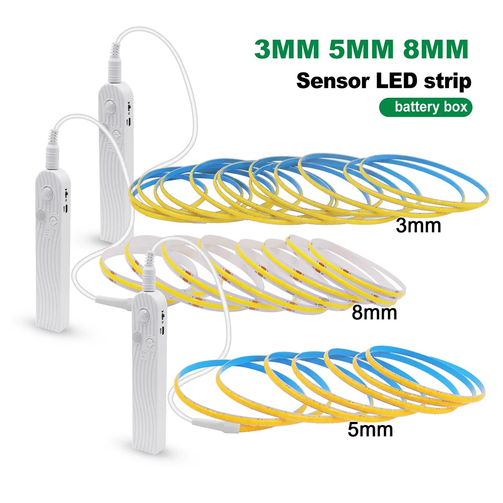 5V Motion Sensor COB LED Strip Light (USB Powered)