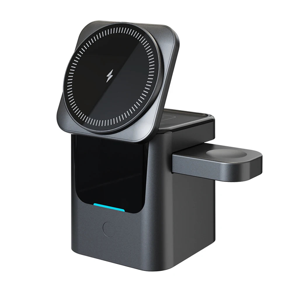 Magnetic 3-in-1 Wireless Charging Station (15W)