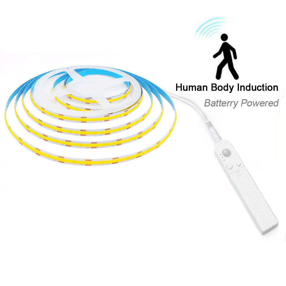 5V Motion Sensor COB LED Strip Light (USB Powered)