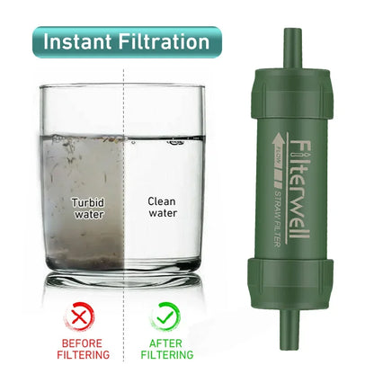 Portable Water Filter Straw (Survival & Emergency)