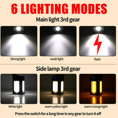 Solar Rechargeable Camping Light (Type-C + Power Bank)